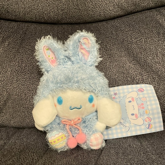 Fuzzy Cinnamoroll x Rabbit Cosplay Plush Keychain (5.5”) - Picture 2 of 8